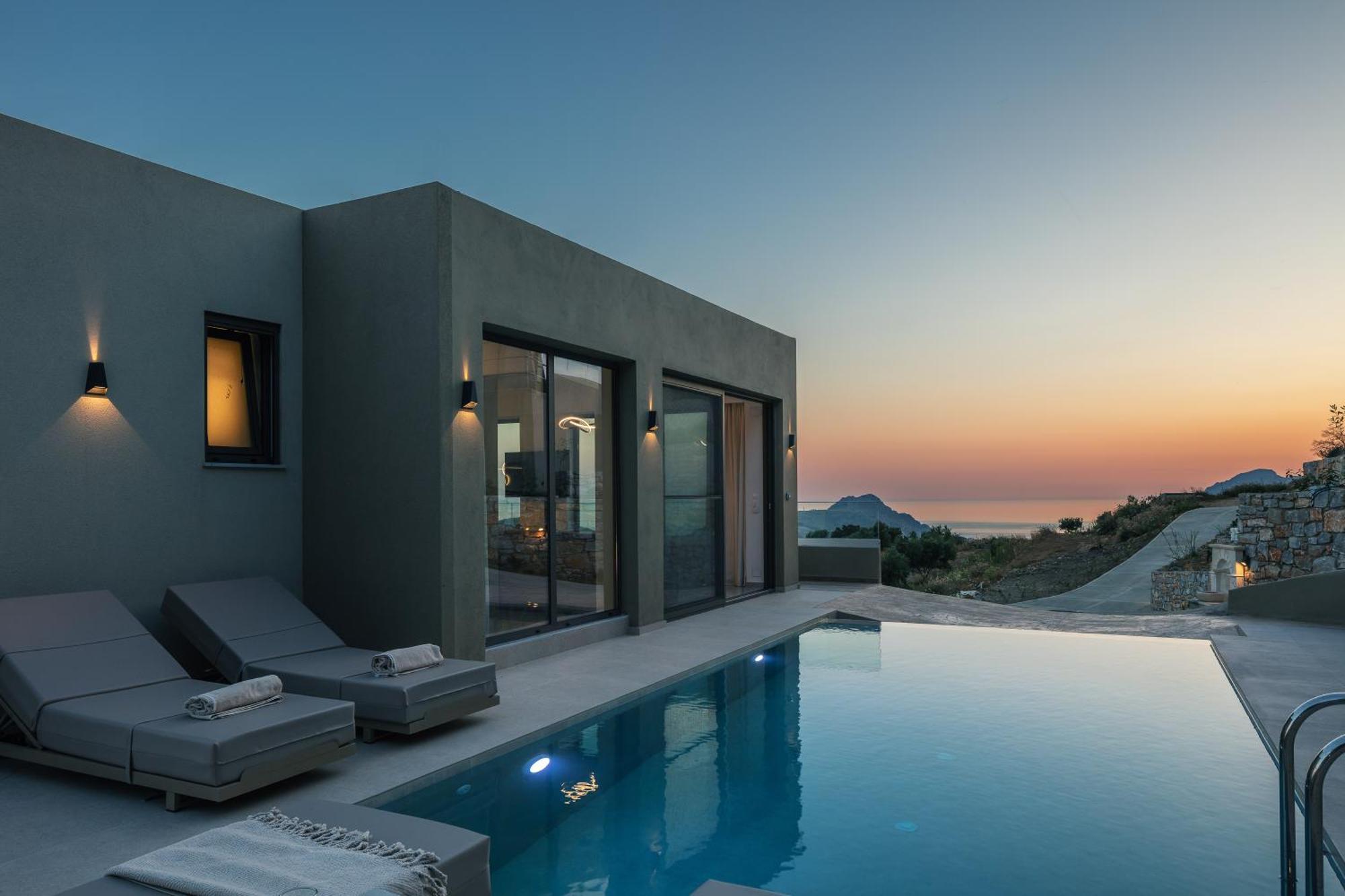 Sigma Villa, Private Swimming Pool Garden, Panoramic Sunset * Réthymnon