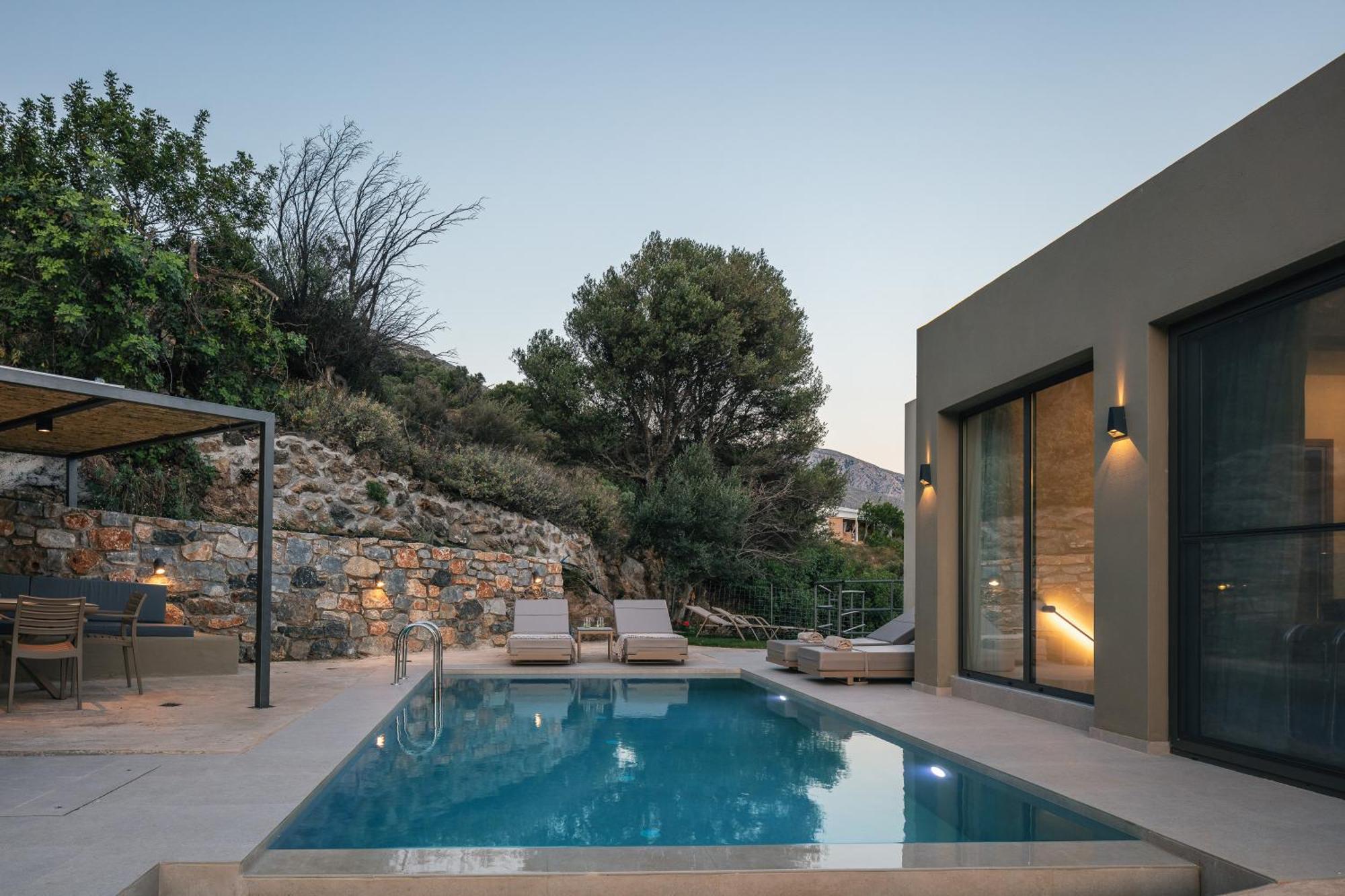Villa Sigma Villa, Private Swimming Pool Garden, Panoramic Sunset Rethymno